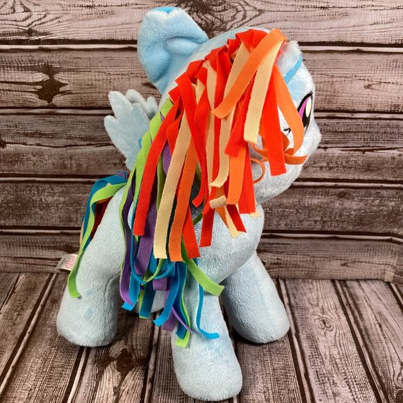 MY LITTLE PONY Rainbow Dash Plush Ribbon 2014 Blue Pegasus Stuffed Animal 12" - Picture 3 of 8